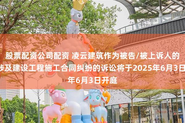 股票配资公司配资 凌云建筑作为被告/被上诉人的1起涉及建设工程施工合同纠纷的诉讼将于2025年6月3日开庭