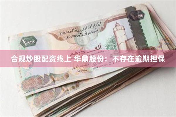 合规炒股配资线上 华鼎股份：不存在逾期担保