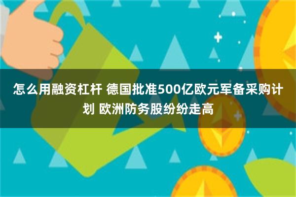 怎么用融资杠杆 德国批准500亿欧元军备采购计划 欧洲防务股纷纷走高