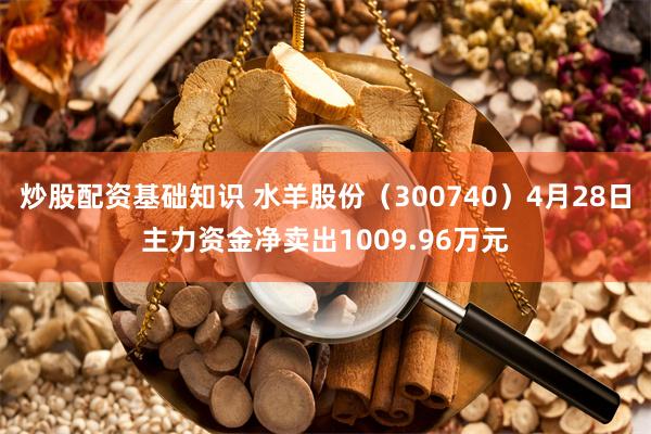炒股配资基础知识 水羊股份（300740）4月28日主力资金净卖出1009.96万元