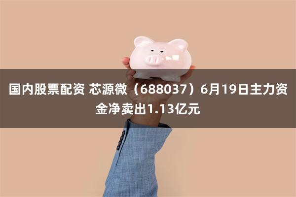 国内股票配资 芯源微（688037）6月19日主力资金净卖出1.13亿元