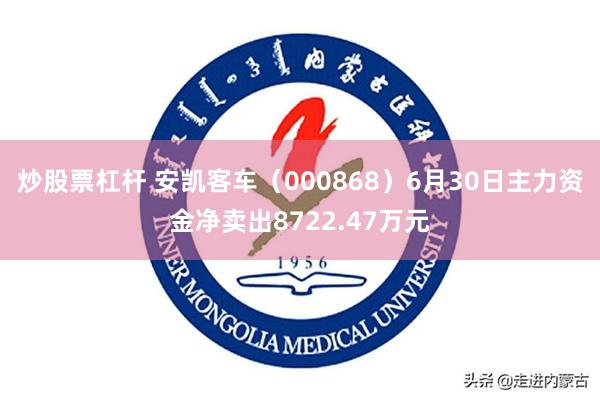 炒股票杠杆 安凯客车（000868）6月30日主力资金净卖出8722.47万元