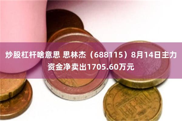 炒股杠杆啥意思 思林杰（688115）8月14日主力资金净卖出1705.60万元