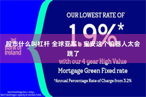 股市什么叫杠杆 全球亚军!宝安这个机器人太会跳了