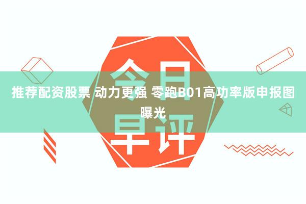 推荐配资股票 动力更强 零跑B01高功率版申报图曝光