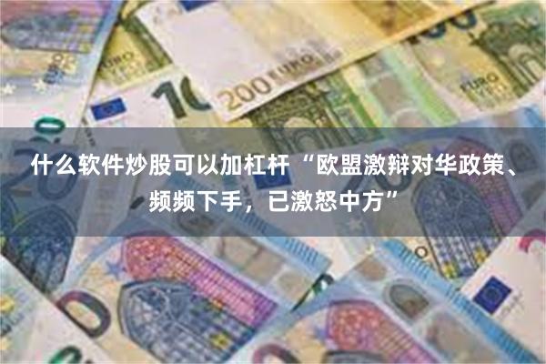 什么软件炒股可以加杠杆 “欧盟激辩对华政策、频频下手，已激怒中方”