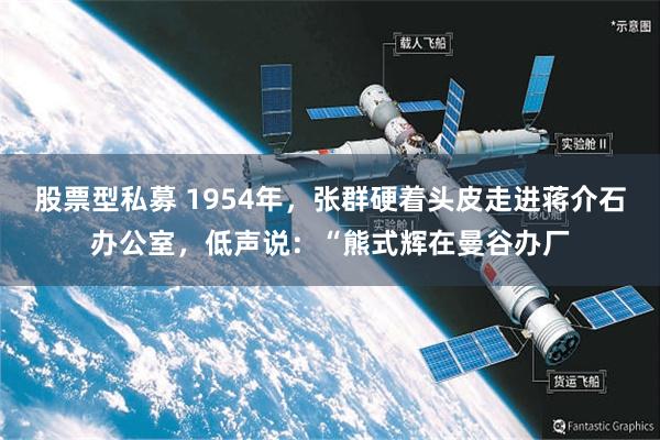 股票型私募 1954年，张群硬着头皮走进蒋介石办公室，低声说：“熊式辉在曼谷办厂