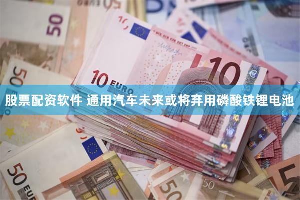 股票配资软件 通用汽车未来或将弃用磷酸铁锂电池