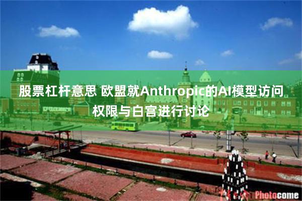 股票杠杆意思 欧盟就Anthropic的AI模型访问权限与白宫进行讨论