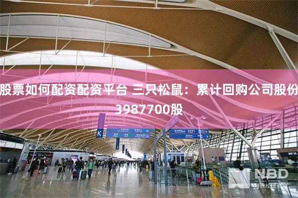 股票如何配资配资平台 三只松鼠：累计回购公司股份3987700股