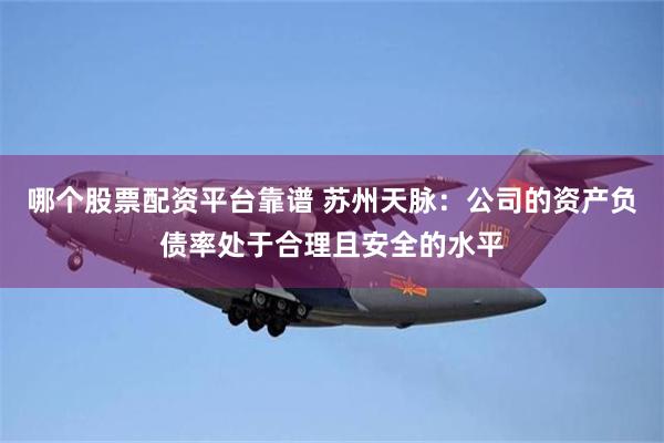 哪个股票配资平台靠谱 苏州天脉：公司的资产负债率处于合理且安全的水平