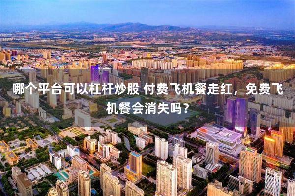 哪个平台可以杠杆炒股 付费飞机餐走红，免费飞机餐会消失吗？
