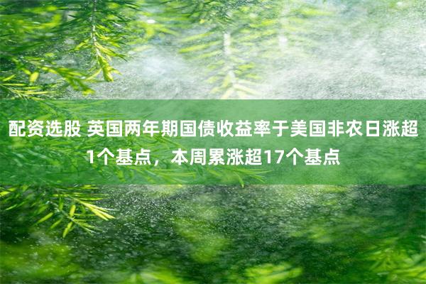 配资选股 英国两年期国债收益率于美国非农日涨超1个基点，本周累涨超17个基点