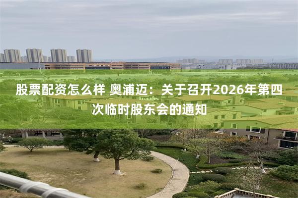 股票配资怎么样 奥浦迈：关于召开2026年第四次临时股东会的通知