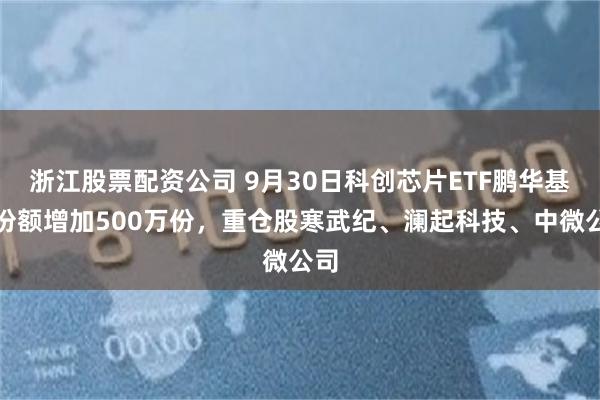 浙江股票配资公司 9月30日科创芯片ETF鹏华基金份额增加500万份，重仓股寒武纪、澜起科技、中微公司