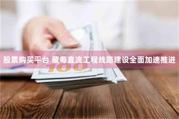 股票购买平台 藏粤直流工程线路建设全面加速推进